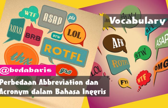 Perbedaan Abbreviation dan Acronym dalam Bahasa Inggris